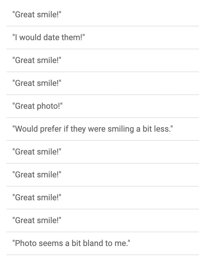 commenti alla foto