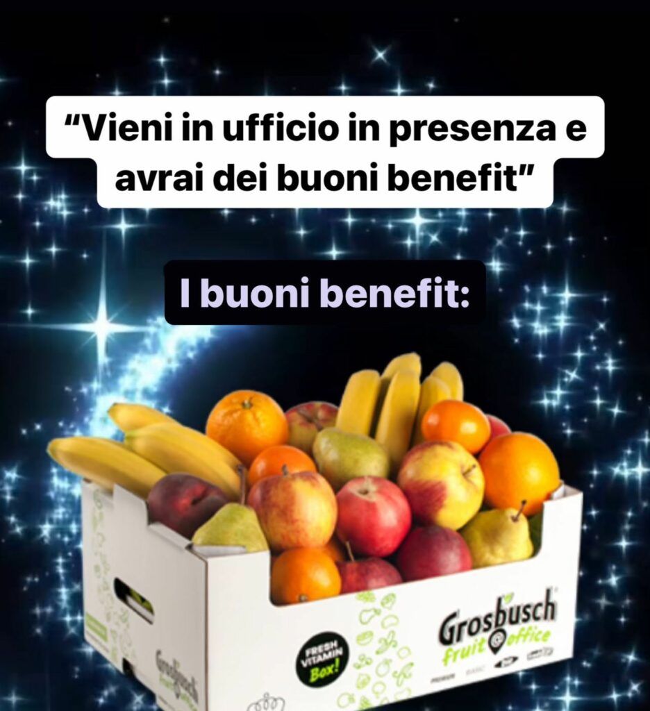 i benefit del lavoro in presenza